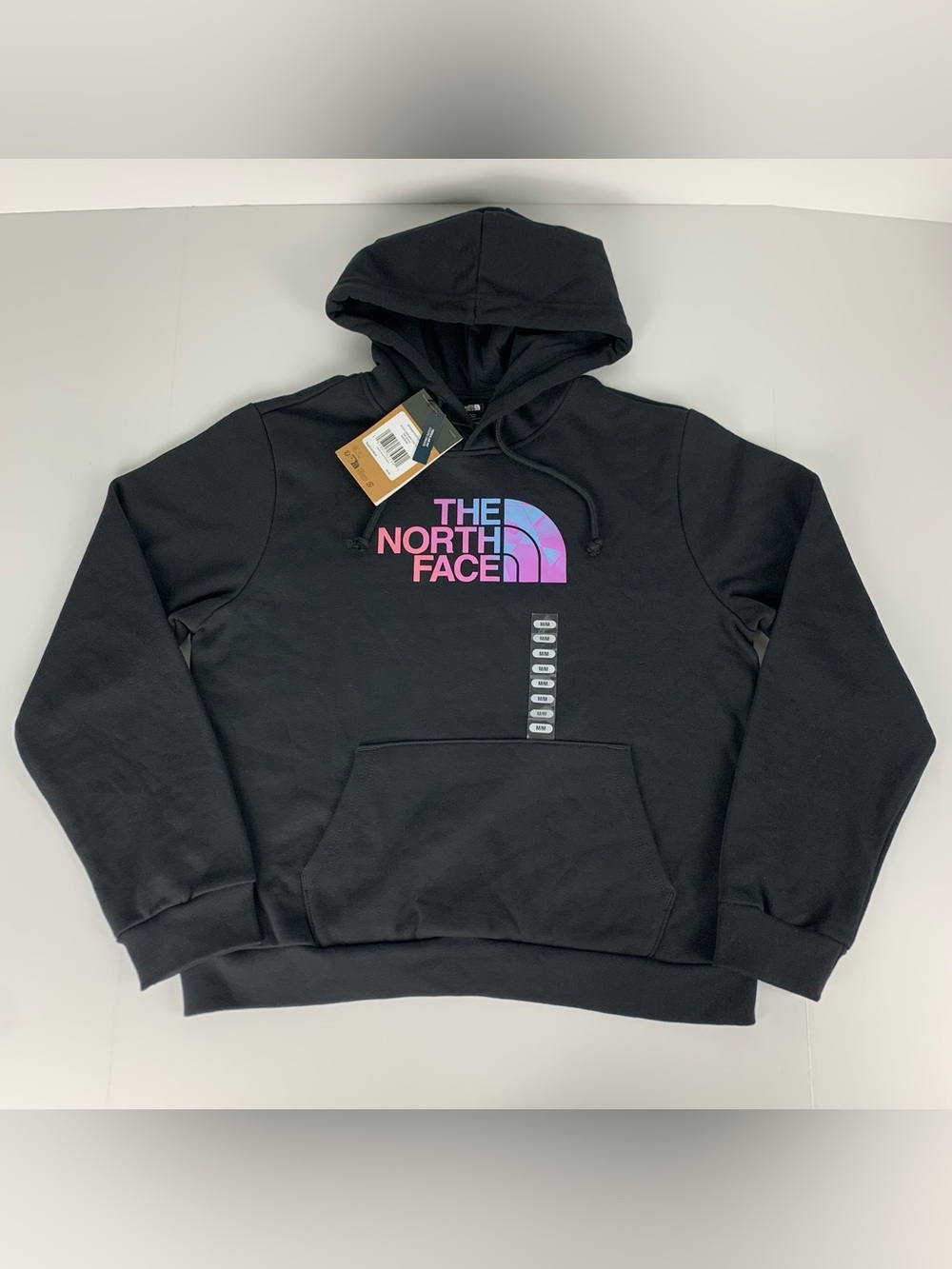 The North Face Hoodie Circular Design Black Pullover Sweatshirt Womens Medium